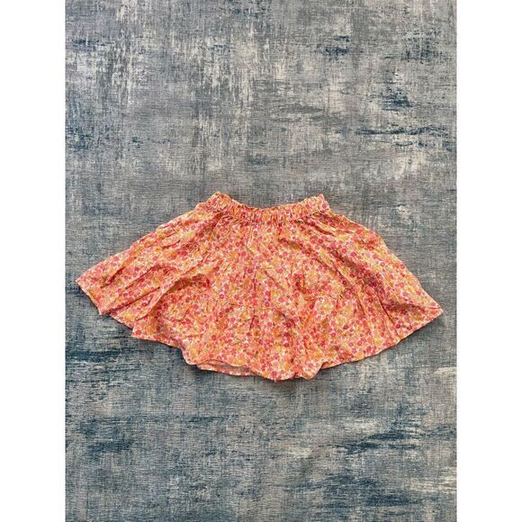 NWT! Orange Pink Yellow Floral Flutter Skirt Size 6 - Picture 2 of 5